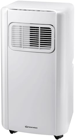 Daewoo 5000 BTU Portable 3-in-1 Air Conditioning Unit with LED Display, Remote Control, 24hr Timer, 2 Fan Speed Settings for Home/Small Office [Energy Class A]