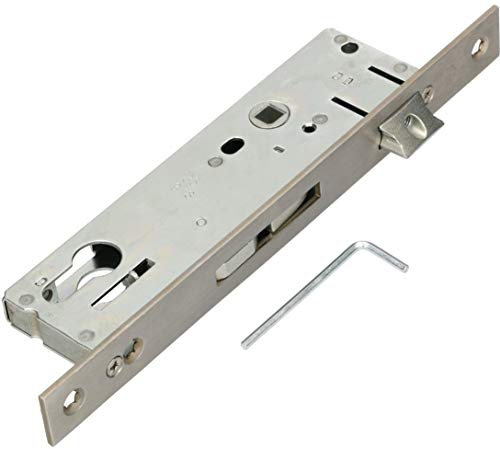 KOTARBAU® Rohrrahmenschloss 92 mm Dornmaß 30 mm Edelstahl Einsteckschloss Türschloss Schloss Schlosseinsatz für Profilzylinder Links/Rechts (30 mm)