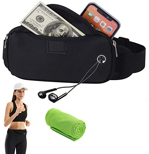 Donna Uomo Banana Sportiva Impermeabile Borsa Cintura da Corsa Borsa Borsa Running Belt Regolabile per Argento Passaporto Biglietti Telefono Cellulare, Adatto per Arrampicata Bici Viaggio Jogging,