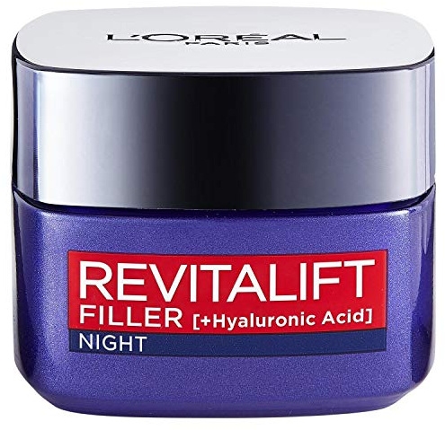 L'Oréal Paris, anti-ageing-nattkräm för mogen hud, Revitalift Filler Night kräm, 50 ml