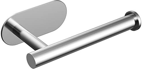 Toilet Roll Holder Self Adhesive, SUS 304 Stainless Steel Wall Mounted Toilet Paper Holder for Bathroom, Washroom, Toilet, Kitchen, Waterproof Rust Resistant - No Drilling
