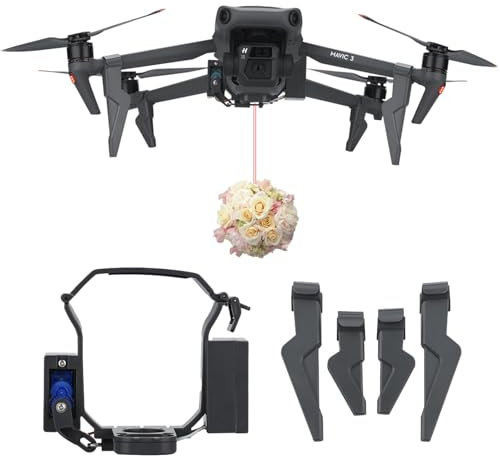 iEago RC Drone Airdrop System Thrower Rilascio Rapido di Trasporto Dispositivo con Carrello di Atterraggio, Air Dropper Launcher Sistema Esche Pesca Fedi per DJI Mavic 3 / Mavic 3 Pro/Mavic 3 Cine