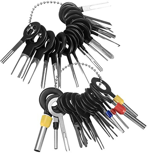 Car Terminals Removal Tools Kits, Auto Wire Terminal Remover Key Tools Set, Wire Connector Terminal Pin Extractors Puller Kit, Car Electrical Terminal Release Tool Set (41 PCS)