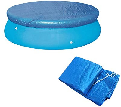 Copertura rotonda per piscina da 457 cm, copertura solare pieghevole con coulisse per isolamento termico, telaio in pellicola per piscina