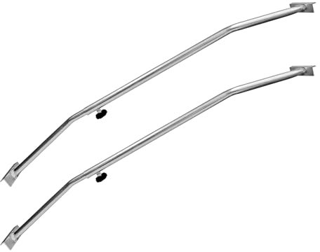 2 x KFZ Auto Anhänger Alu Planenbügel Set Bügel Halter für Abdeckplane Plane AbdeckungTeleskop gebogen 96-145 cm