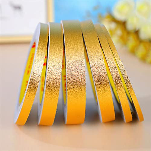 5M Selbstklebende Bordüre Tapete, PVC wasserdichte Tapete Bordüre Dekoration, Türrahmen Wandkantenschutz Home Wanddekoration for Wohnzimmer Badezimmer Küche Fliesen (Color : Gold, Size : W: 6cm(2.3i