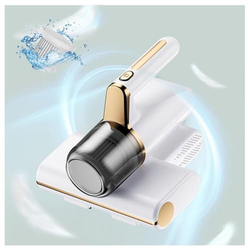 DAIEDKK Aspirateur à Main Anti-Acariens, éLimine 99,9% des BactéRies, AllergèNes, Acariens Bed Vacuum Cleaner avec LumièRe UV Et Vibration Aspirateur Acarien pour Le Nettoyage,White