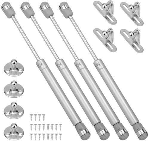 4 Stück Hydraulische Gasdruckfeder, 200N/20kg Gasdruckdämpfer Gasfeder Federbein Hebebühne Unterstützung für Küchenschrank, Kleiderschrank Schranktür, Mechanische Ausrüstung