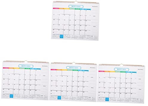 STOBOK 4stücke Hängender Wandkalender Monate Handreißbare Monatsübersicht Für Planung Und Organisation Kompakt Langlebig Mit Praktischen Monatsseiten