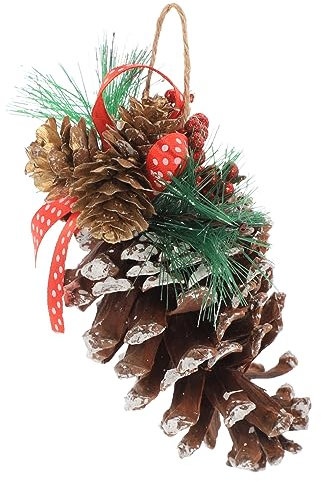 IMIKEYA Tannenzapfen-Anhänger Tannenzapfen Wanddekoration Weihnachts Party Weihnachten Party Weihnachtsdekorationen Ornament weihnachtskiefernkegelverzierung Eichel Anhänger hölzern