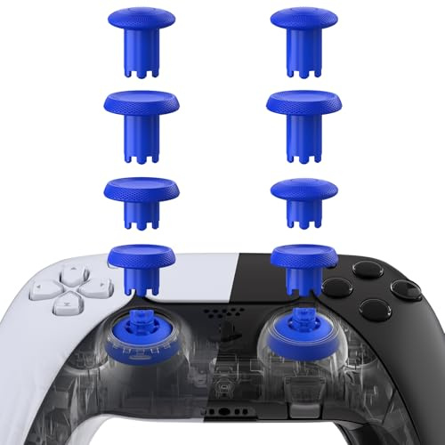 eXtremeRate ThumbsGear V3 Joysticks pour ps5/ps4 Controller pour ps5 Edge | Stick Analogique de Remplacement pour ps4 Manette,Joysticks Interchangeable pour ps5 Controller-Bleu(10PCS)