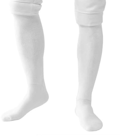 LYXXJRYBHD 2 Paar Fechtsocken, Fechtsocken Aus Verdickter Baumwolle, Schützende Lange Sportsocken für Degen, Säbel, Florett, Unisex(White,X-Large)