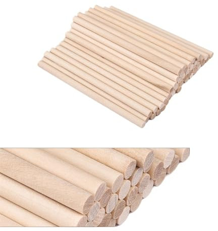 HolzstäBe FüR Das Kunsthandwerk 3,0 mm, 5,0 mm, 500 Stück, runde Bambusstäbe aus Holz, DIY, handgefertigt, Herstellung von kleinen Holzstäben, Material for Holzbearbeitungsbedarf Bastelmaterial Holz(5
