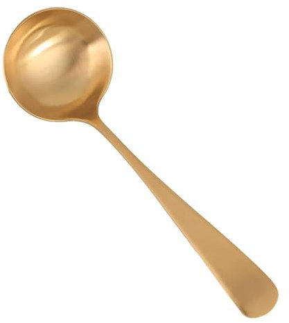 Qianly Cucchiaio in Rame per stufato, utensile da Cucina per Eventi, Mestolo