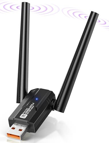 NEUTYPECHIC Chiavetta Per PC Disso 900 Mbps, Chiavetta Bluetooth per PC Doppia Antenna, Antenna WiFi USB per con Modalità di Crittografia, USB WiFi per Adatto per Computer, Tablet, Tastiere