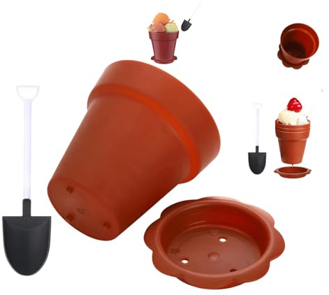 KKpxafl 20 Pack Flowerpot Dessert Cups, Small Flower Pot Cups