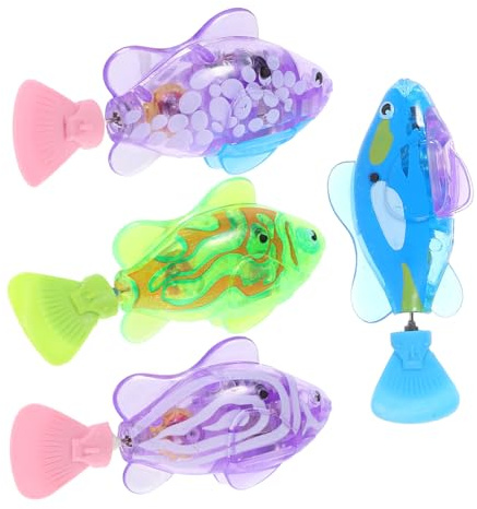 Toyvian Elektrisches Katzenfischspielzeug Schwimmend aus Abs mit LED für Interaktives Katzentraining und Haustierspaß Zufällige Farbe