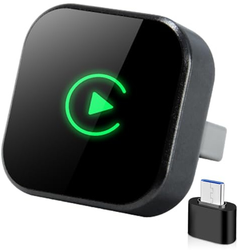 Adaptateur Sans Fil CarPlay pour iPhone et Android Auto - 2 in 1 USB vers Wireless Dongle, Conversion Câblé vers Sans Fil, Connexion Auto 5.8GHz WiFi, Compatible Voitures dès 2016, iOS 10+ Android 11+