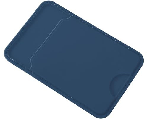 TOGEVAL 12 Compatible Phone Back Card Holder Blue Stick-on Wallet Self-Adhesive Cellphone Phone Back Pocket for Travel and Daily Use