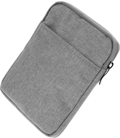 Warmhm Étui de Protection pour Liseuse Polyester Imperméable Housse Fine et Élégante Pochette de Transport Polyvalente pour Ebooks 6 Pouces Gris Clair