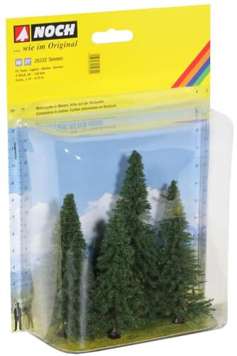 NOCH 25232 H0,TT Tannen, 4 Stück, 8-12 cm hoch