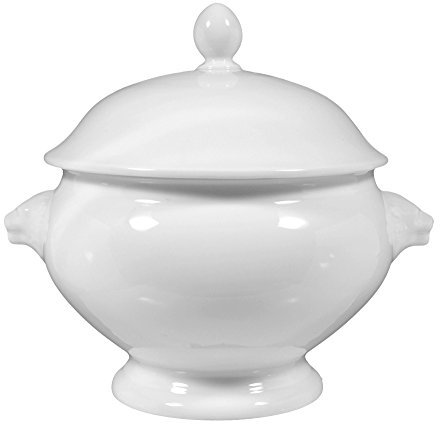 Seltmann Weiden Terrine Löwenkopf mit Deckel 3,00 l Lukullus Weiss Uni 00006