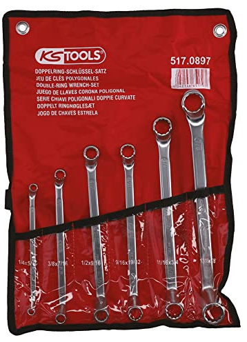 KS Tools 517.0897 Doppelringschlüssel-Satz contre-coudes