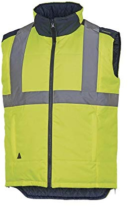 Delta Plus ind. alta visibilità – Gilet AV reversibile Oxford taglia – L Giallo Fluo/Blu marino