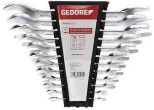 GEDORE red Doppelmaulschlüssel Satz, Set 12-teilig, SW 6-32 mm, metrisch, kurz, Schraubenschlüssel Set, R05125012