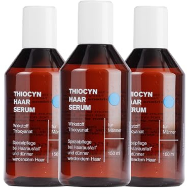 Thiocyn Haarserum gegen Haarausfall Mann - Haarwachsstum beschleunigen mit Thiocyanat-Formel - Spezialpflege bei Haarausfall (3 x 150ml)