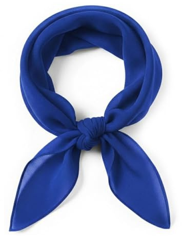 TigerTie Nickituch - Pañuelo de gasa para mujer (58 x 58 cm), color liso, Azul Royal., Nickituchgröße: ca. Länge 58 cm, Breite 58 cm