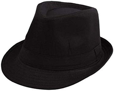 Sombrero Chistera de Copa de Fieltro Gorro de Ronda Mago con Cinta (Negro, Niño/52cm)