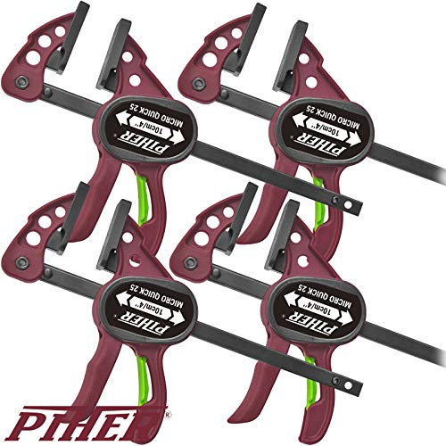 2 Paar Piher Micro Quick Einhandzwinge 20 cm Schraubzwinge Spann Spreiz Zwinge Klemme