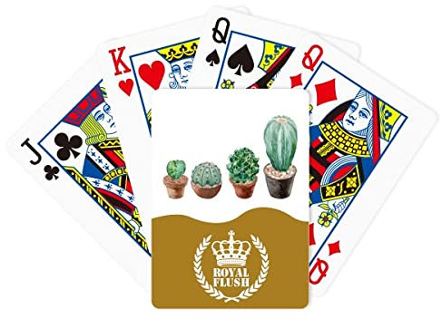 Succulents Cactus Jeu de cartes à jouer Royal Flush Poker