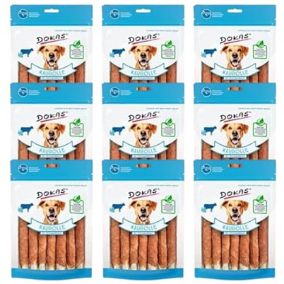 Dokas Dog Kaurolle mit Truthanbrust für Hunde als Belohnung - 9 x 190g