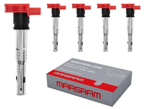 Marsram Ignition Coil Pack UF575 for 2005-2016 VW Volkswagen Jetta Beetle Golf Passat GTI CC 2006-2018 Audi TT Quattro A3 A4 A5 Q3 RS4 R8 2.5L L5 Replacement for 07K905715A 5pcs