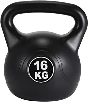 Shoze Vinyl Kettlebell Hand Weight Gym Kettle Bells Cardio Strength Training Exercise Equipment for Home Fitness Workout 10KG