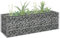 Keketa Hochbeet Gabionen Steinkorb Hochbeet Wände Blumenständer Outdoor Grow Box Pflanzgefäß 90x30x30cm Silber verzinkter Stahl