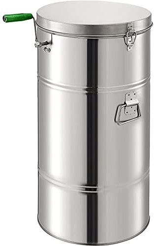 THREMA Honigschleuder Separator, 2 Rahmen Manuelle Honigschleuder, 304 Edelstahl Wabenschleuder, Kurbel Imkerei Extraktion, Für Bauernhof, Bienenhof, Lebensmittel, Schönheit Oder Fabrik