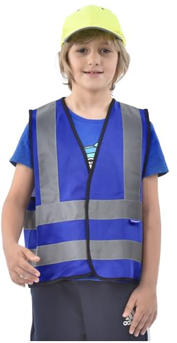 AYKRM Kids High Vis Vest - Childs High Vis Reflective Safety Vest High Visibility Child Hi Vis Waistcoat
