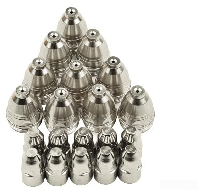 20 Stück P80 Plasmabrenner Verbrauchsmaterial, CNC, 60 A, 80 A, 100 A, P80, Plasmabrennerspitze, Elektrodendüse (1,5 mm)