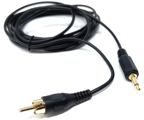 DRUT 3m 3.5mm Mono Jack Plug vers RCA Phono Single Plug Lead Cable 10ft Noir Or
