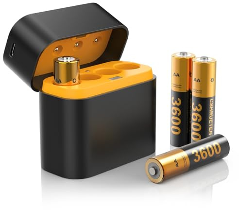 For Meta Quest 2/3/3S Controller Accessories Rechargeable Battery Pack with Charger, 4 Pack 1.5V 2400mAh Long-Lasting Battery with Charging Storage Box for Oculus Quest 2/3/3S Controller Accessories