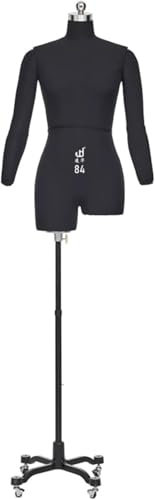 AVLLSO Weiblich Schaufensterpuppe Schaufensterpuppen, Schaufensterpuppe aus Styropor für Schneideranfänger, Schwarz(with arms,XXL-88)