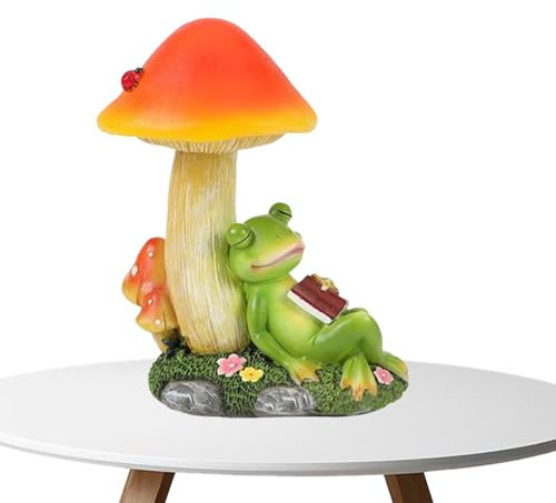 Solar Mushroom Light for Outdoor Area - Mushroom Lights for Outdoor, Harz Garden Decor Waterproof, Garden Mushrooms | Outdoor Decoration, Garden Statue