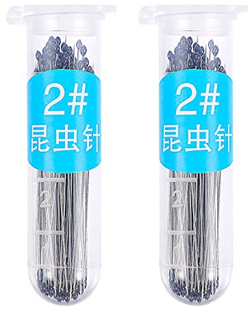 KICHOUSE 200 Pièces Aiguilles Inox Entomologie Multitailles Pour Collection Specimens Insectes Accessoires Observation Insectes Et Épingle Insectes Assorties Collecteurs Et Projets