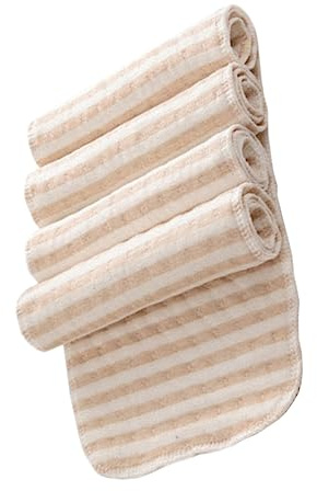 VICASKY 3 Sätze Windeln Tragbare Wickelunterlage Für Babys Bad Für Neugeborene Babywechseltiermatte Babytücher Organische Farbige Baumwolle Brown 4 Stück * 3