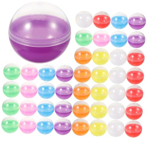 POPETPOP 100pcs Vending Machine Capsules 45mm Round Plastic Toy Capsules for Boys and Girls Party Favors and Prize Surprises