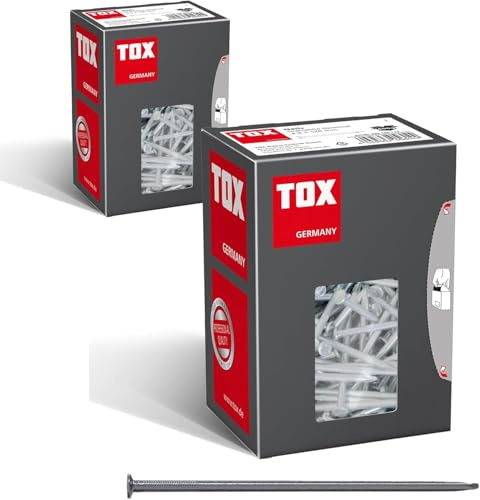 TOX Drahtstifte Nails Set, Gr 4,2x120 mm mit Senkkopf für einfache Holzverbindungen, universelle Einsatzmöglichkeit im Innen- und Außenbereich, 2x 400 g im Karton