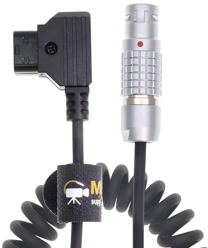 ARRI Alexa 35, Alexa Mini LF, Alexa Mini, Amira 24V Power Coiled Cable, D-tap to 8-Pin Female